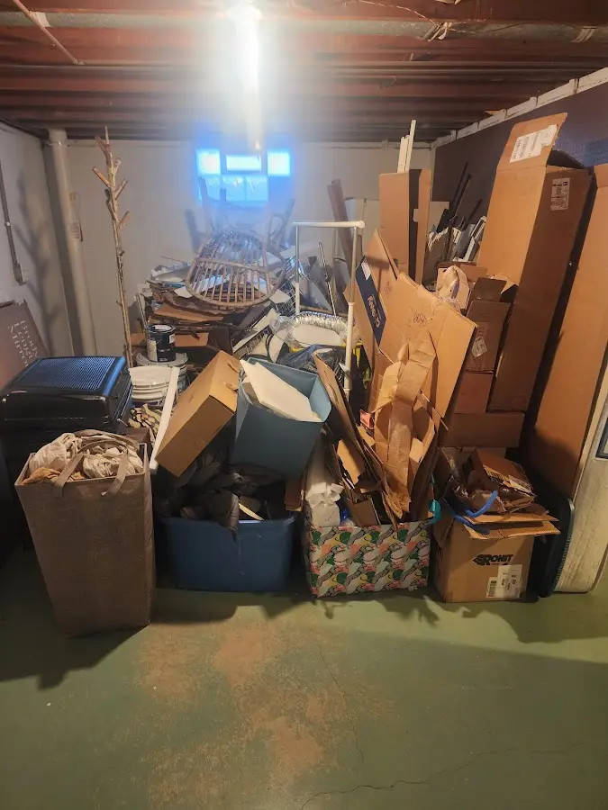 Roll-off dumpster container at job site for Construction Dumpster Rental in Hackensack